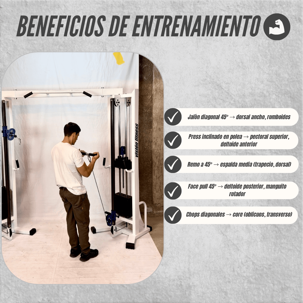 Polea Regulable 45° Doble Estación